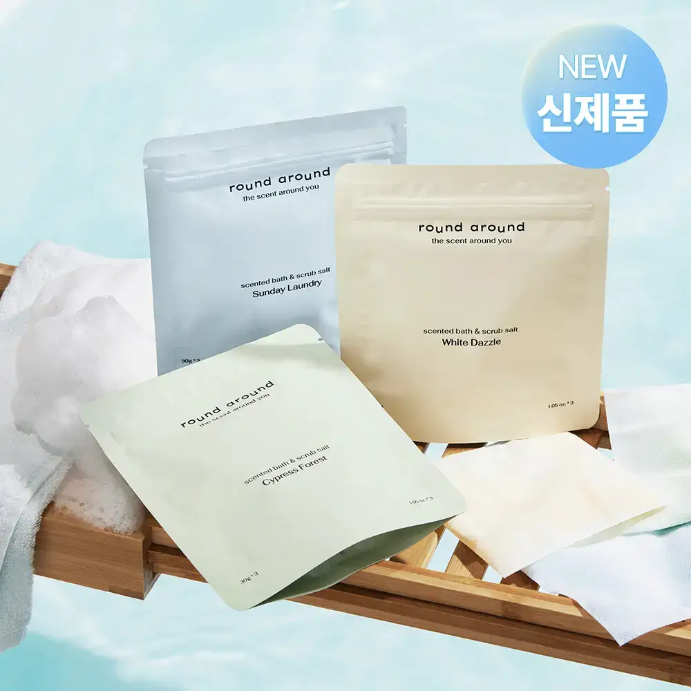 [NEW신상] 라운드어라운드 센티드 배쓰&스크럽 솔트 30g 3매 3종